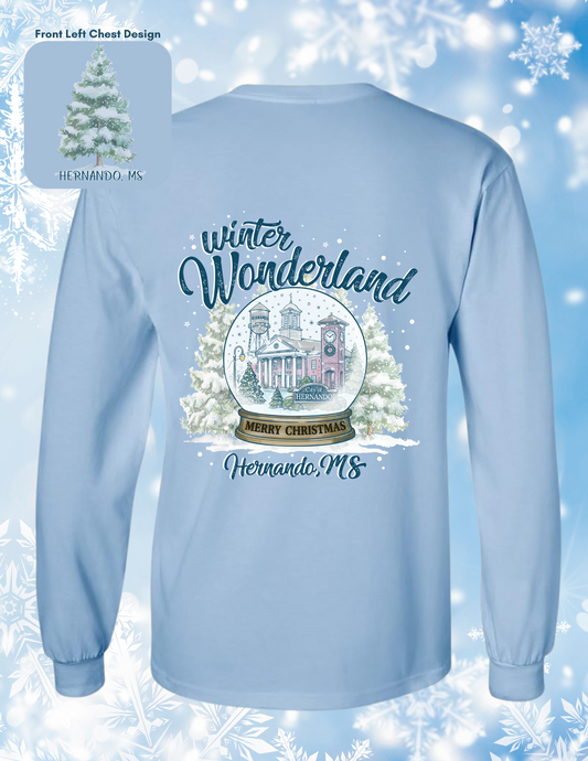 Winter Wonderland Hernando Christmas Shirt (Front and Back Design)
