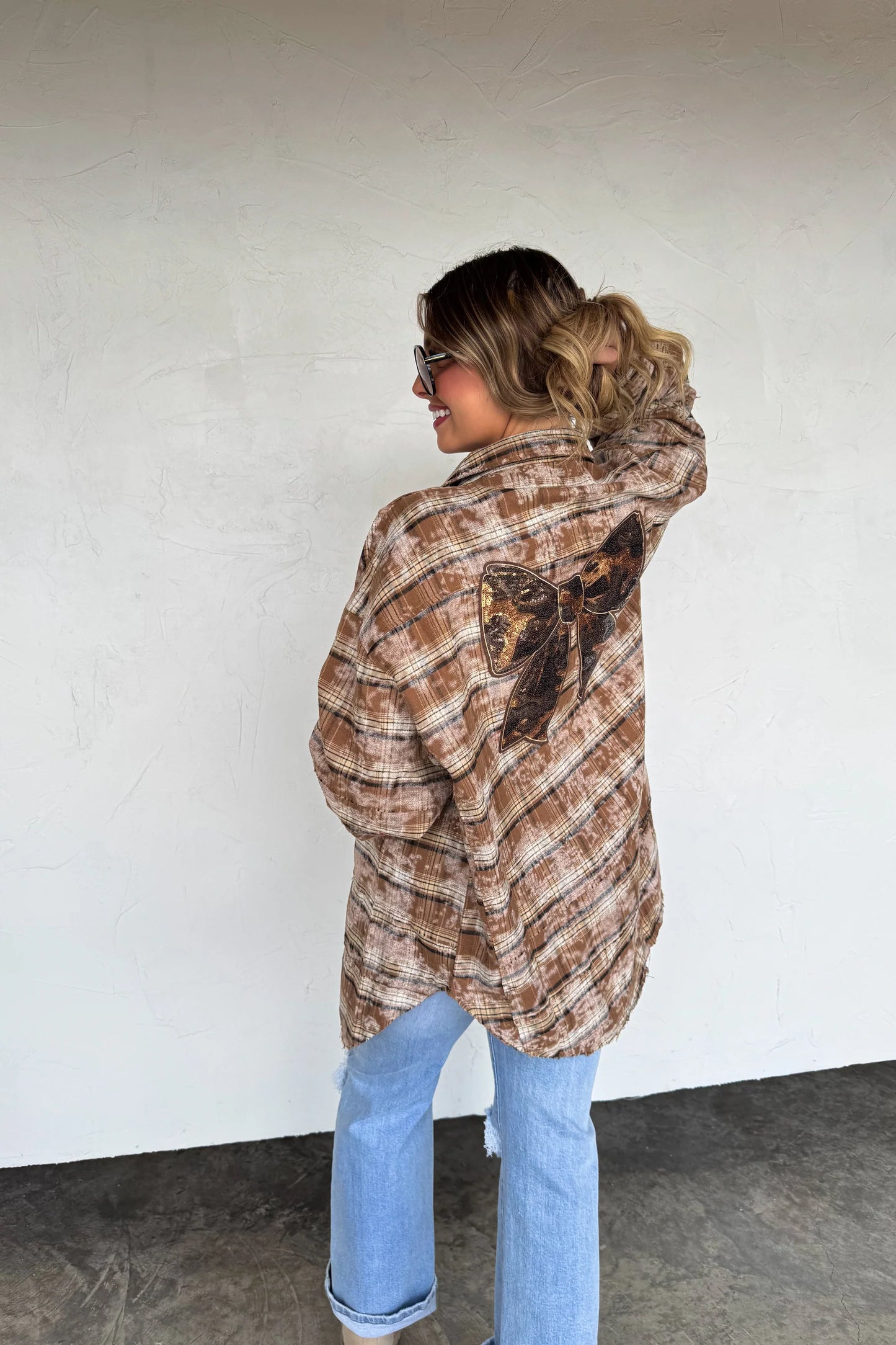 Juniper Bleached Plaid Flannel Shirt