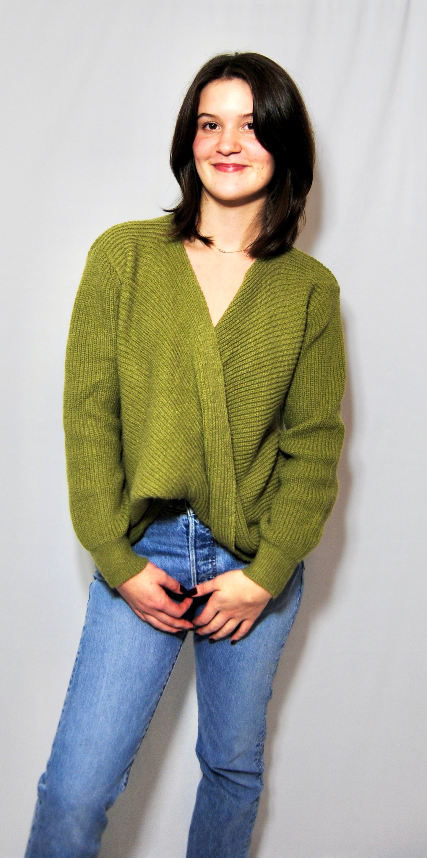 TWISTED SWEATER | OLIVE