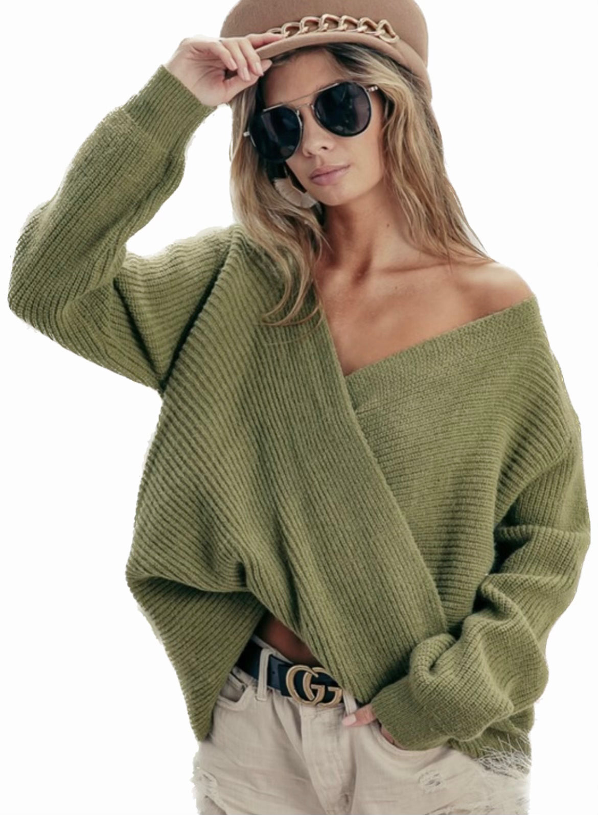 TWISTED SWEATER | OLIVE