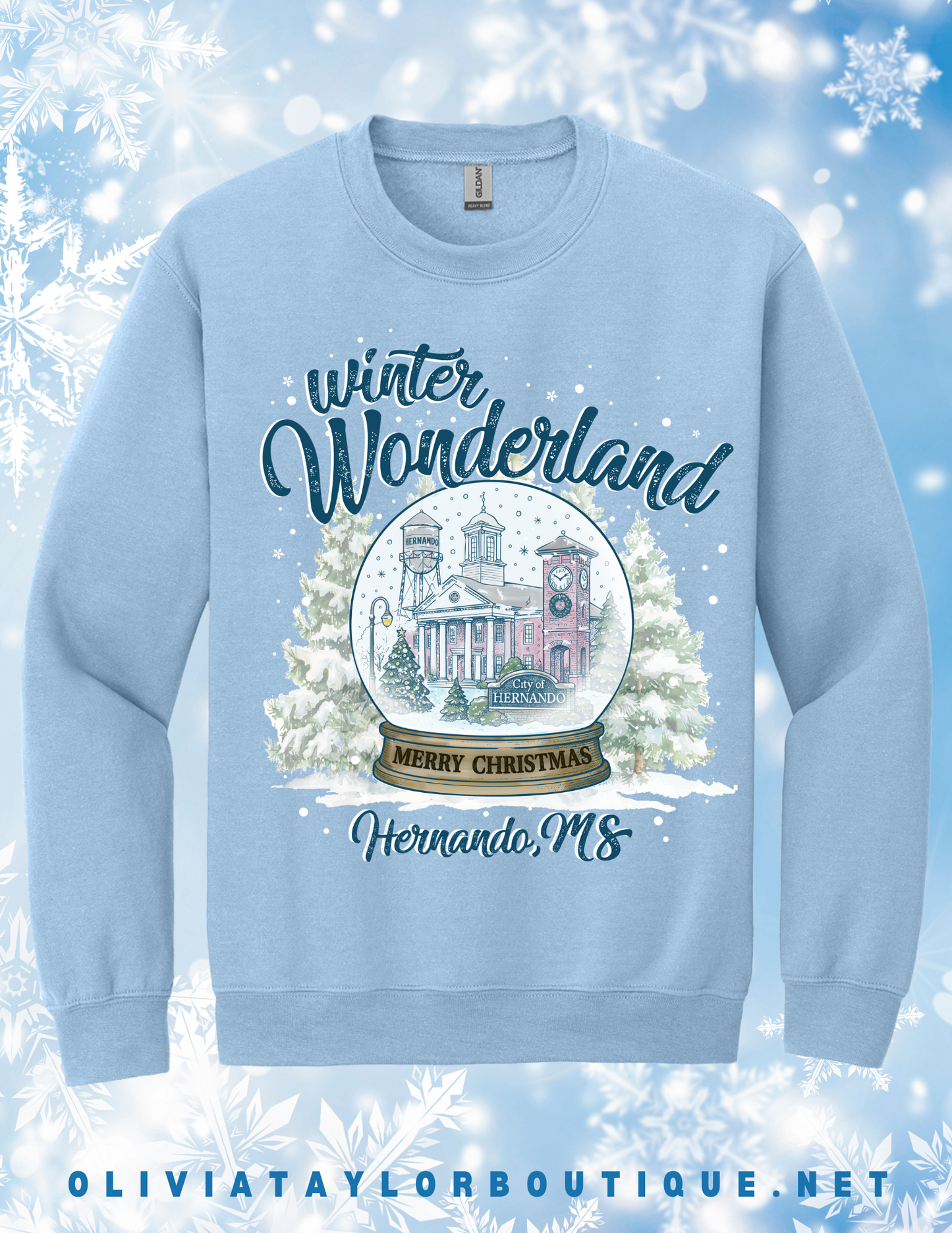 Winter Wonderland Hernando Christmas Shirt (Front Design)