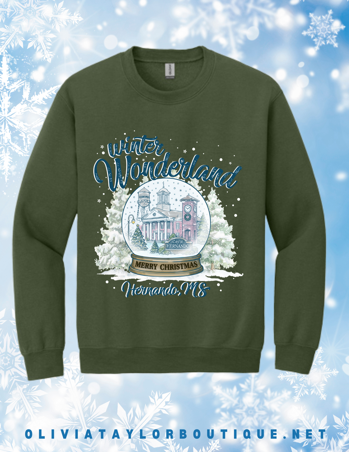 Winter Wonderland Hernando Christmas Shirt (Front Design)