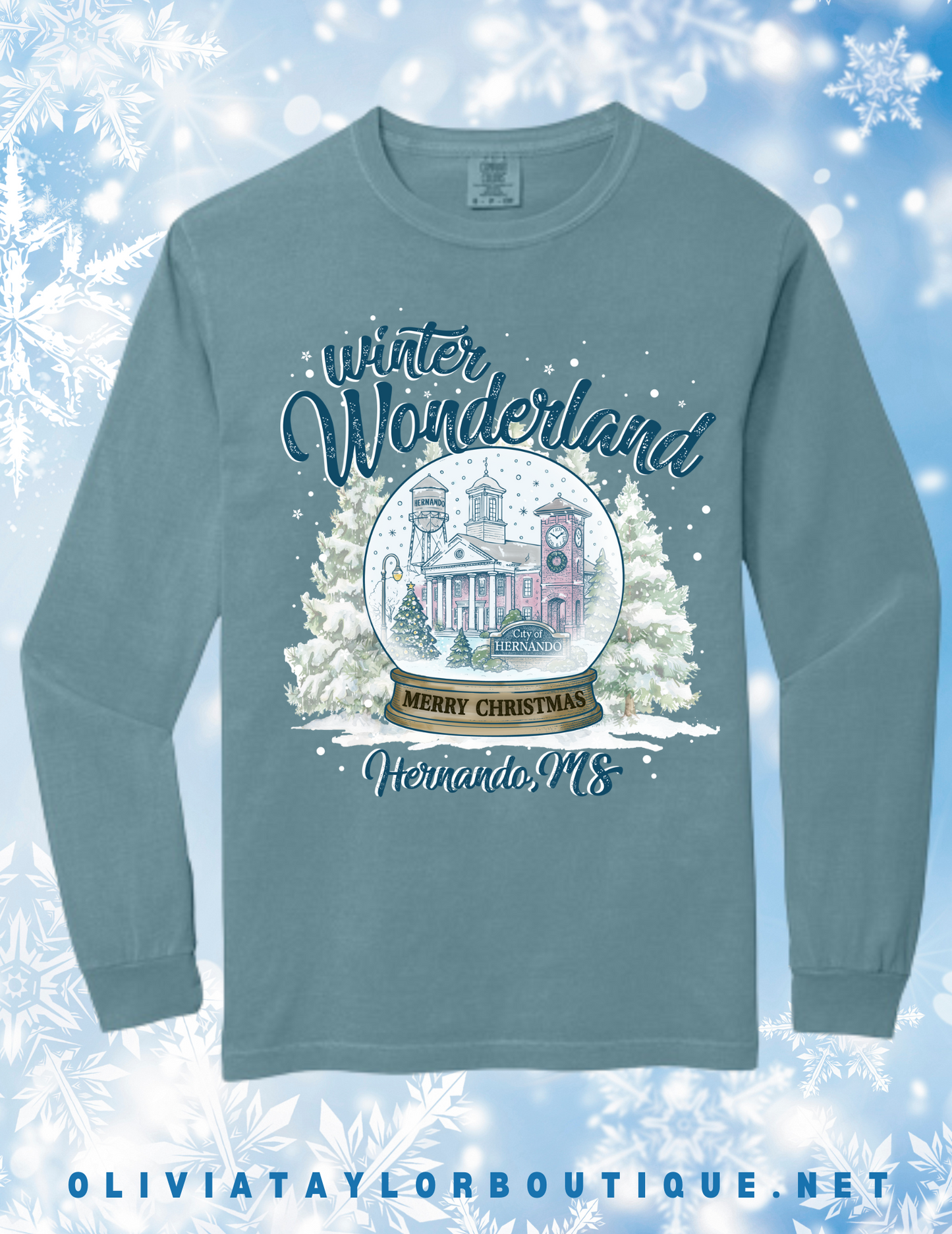 Winter Wonderland Hernando Christmas Shirt (Front Design)
